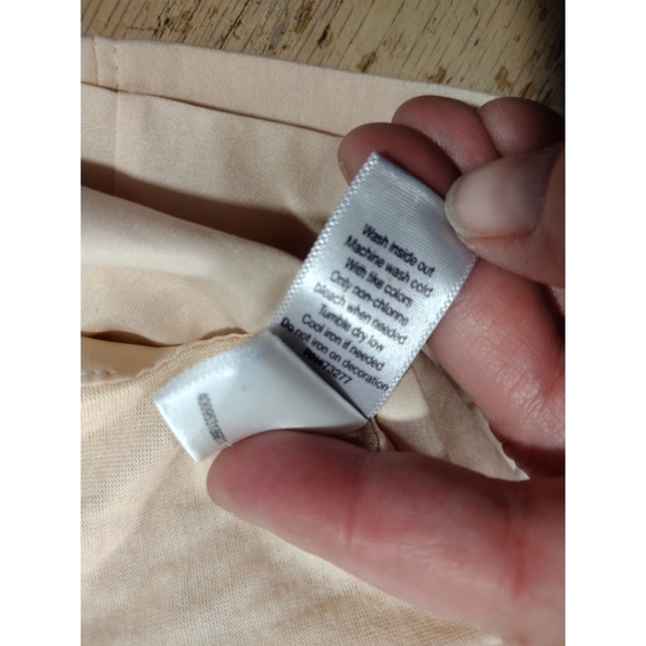 Jennifer Lopez pastel peach waterfall front zip long sleeve jacket shirt - Picture 11 of 11